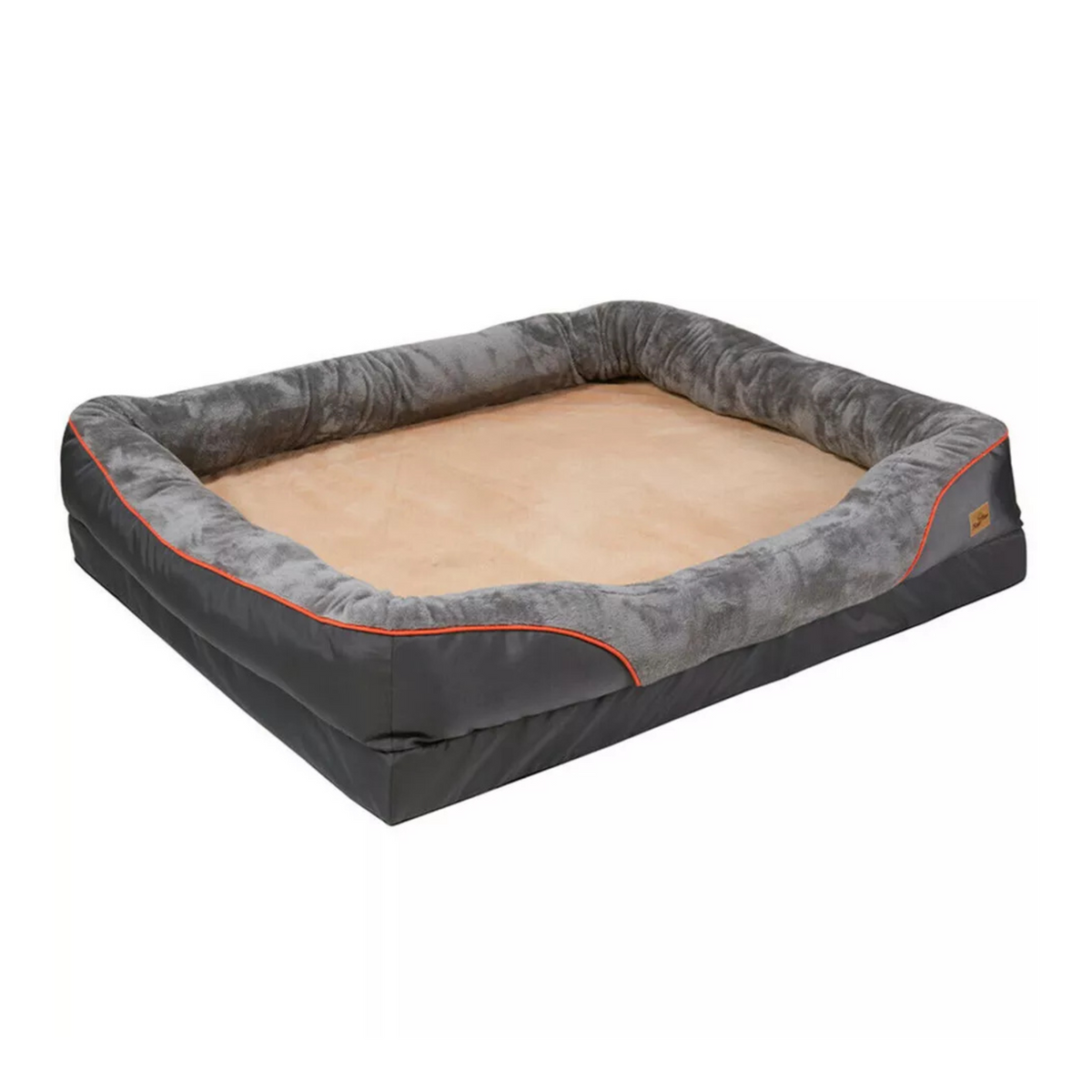 P&amp;P Gray 3XL Pet Bed With Thick Sponge Foam And Waterproof Oxford Base