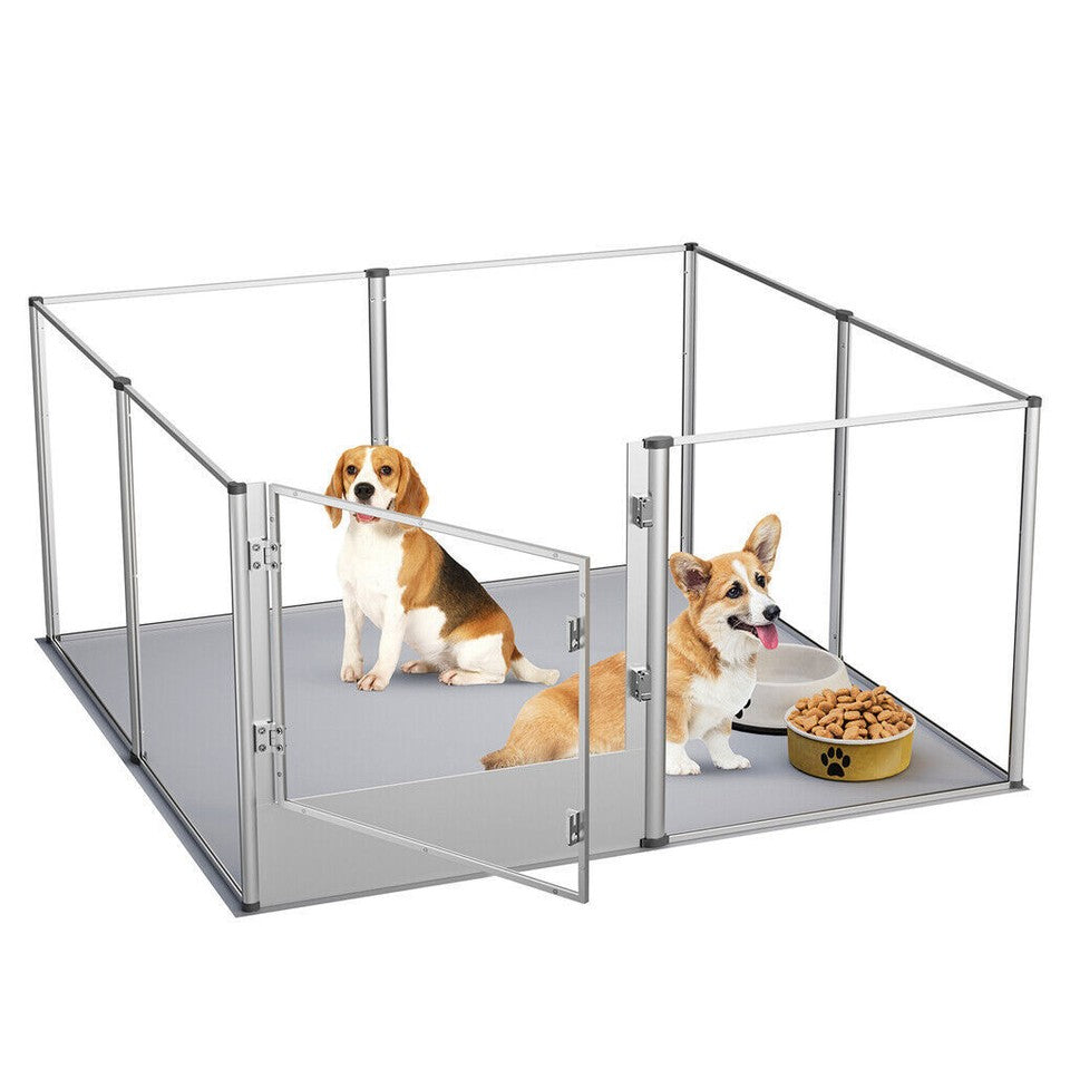Versatile Sleek Thick Acrylic Pet Playpen Dog Puppies Run Kennel Rabbit Play Pen