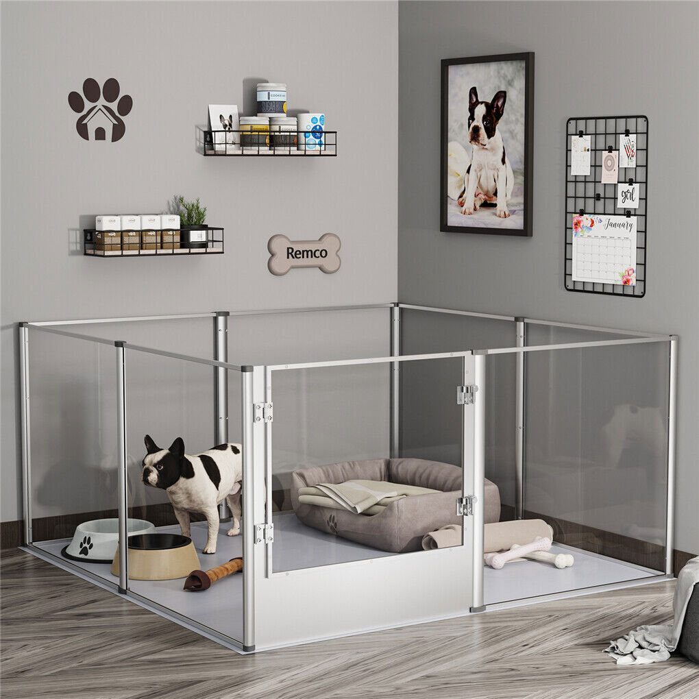 Versatile Sleek Thick Acrylic Pet Playpen Dog Puppies Run Kennel Rabbit Play Pen