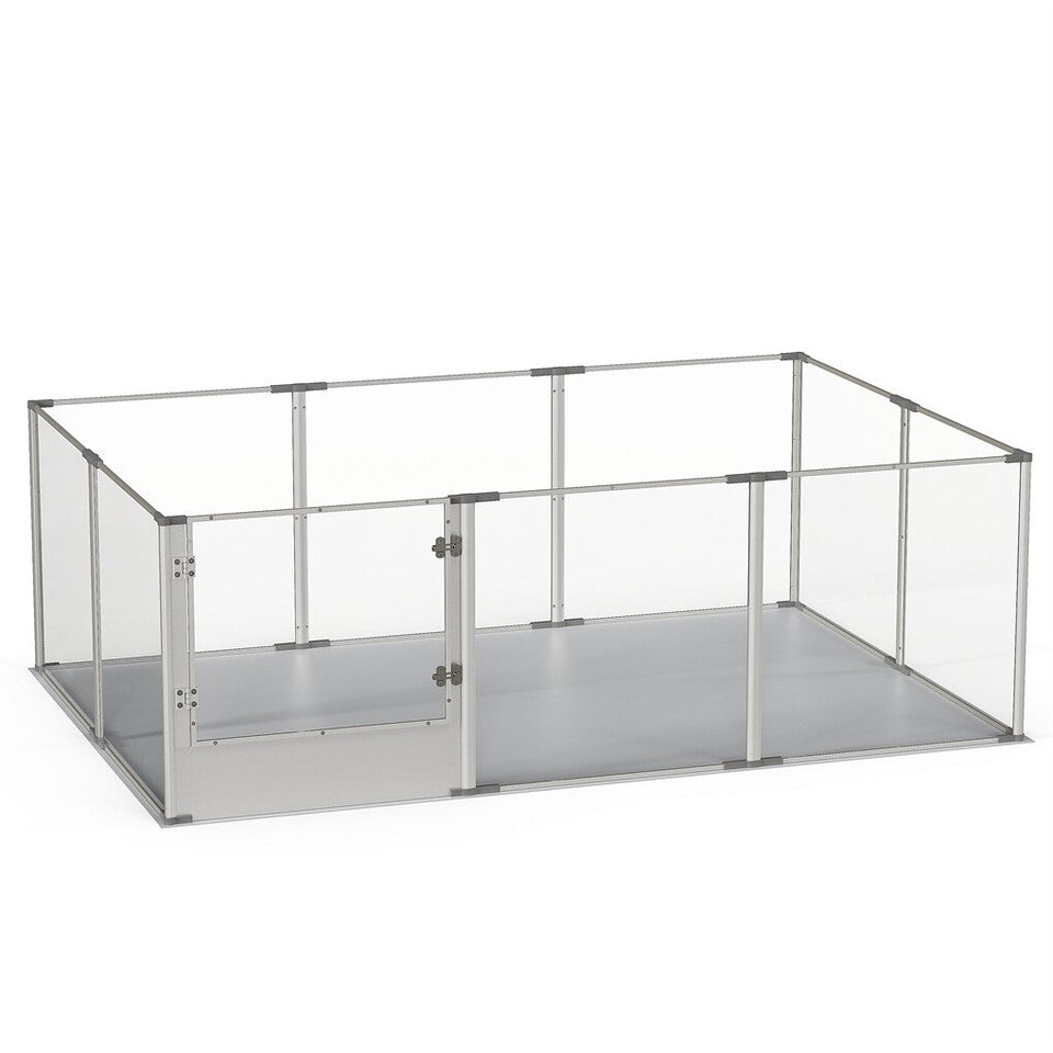 10-Piece Large Thicken Acrylic Dog Playpen Puppy Birth Fence with Waterproof Mat
