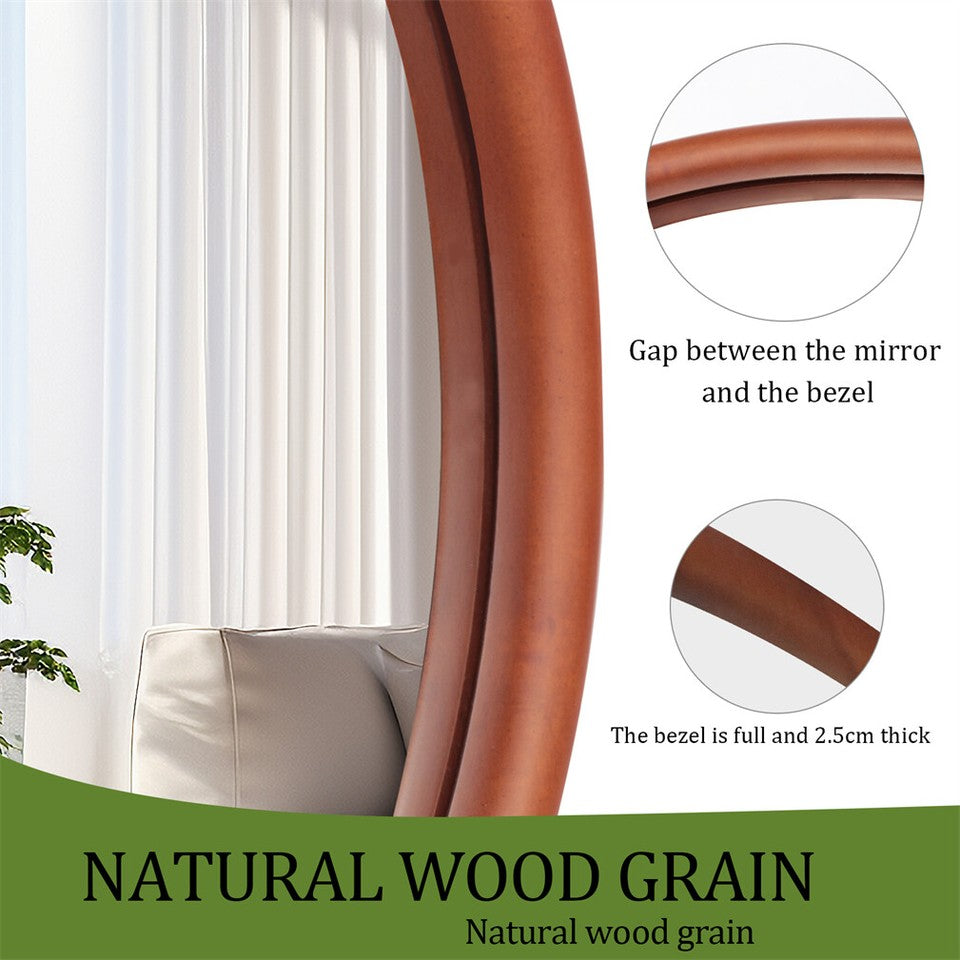 Wooden Frame Wall Mirror - Entryway & Hall Decor