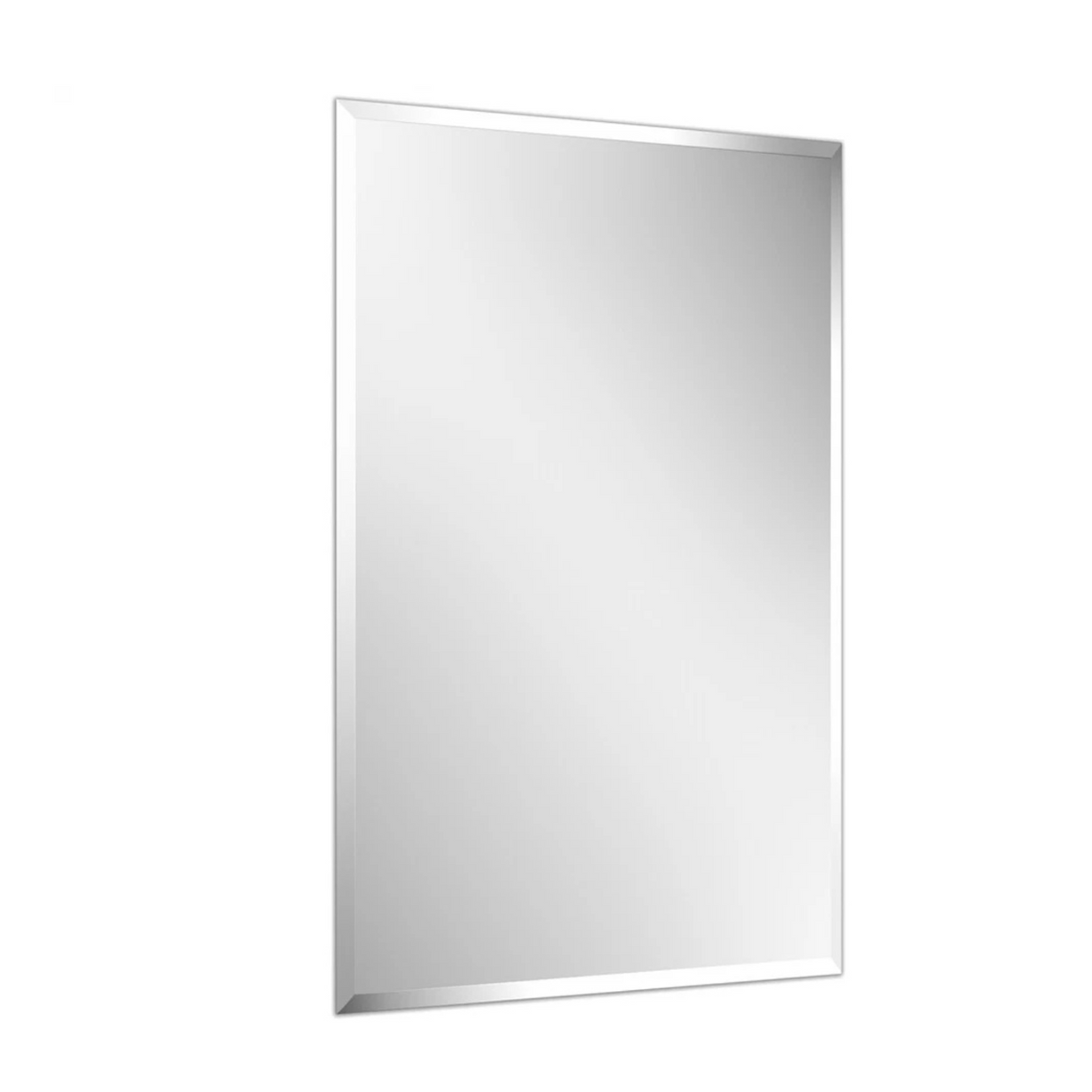 P&amp;P Silver Rectangular Wall Mirror 60x80cm Beveled Frameless Glass for Elegant Interiors