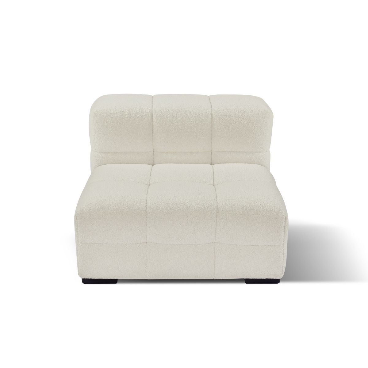 Travis White Boucle Fabric Armchair