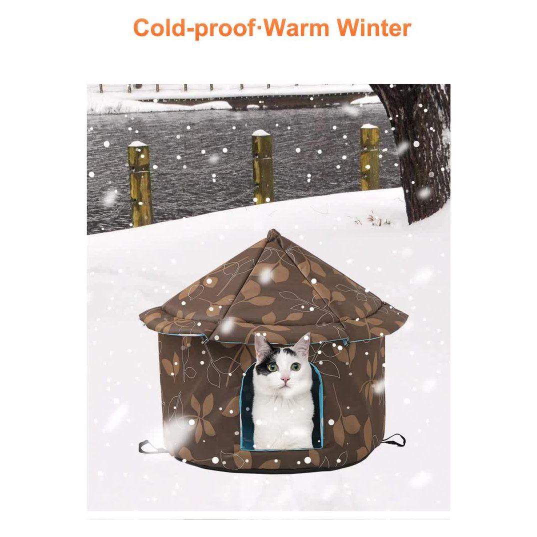 Outdoor Waterproof Cat House - Insulated, Weatherproof, Warm Shelter for Cats, Ideal for Winter Protection, Size: L 45*41cm