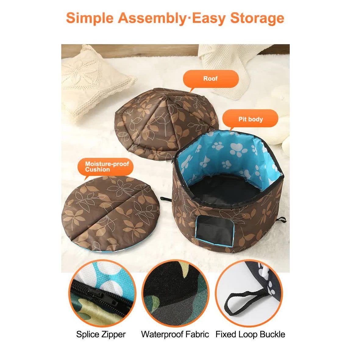 Outdoor Waterproof Cat House - Insulated, Weatherproof, Warm Shelter for Cats, Ideal for Winter Protection,Size: S 35*40cm