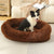 Fluffy Donut-Shaped Pet Bed- Soft, Cozy, and Anti-Anxiety for Dogs and Cats, Machine Washable  Coffee Size:S 60*15*18cm