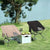 black and khaki set of portable, comfortable and perfect camping chairs