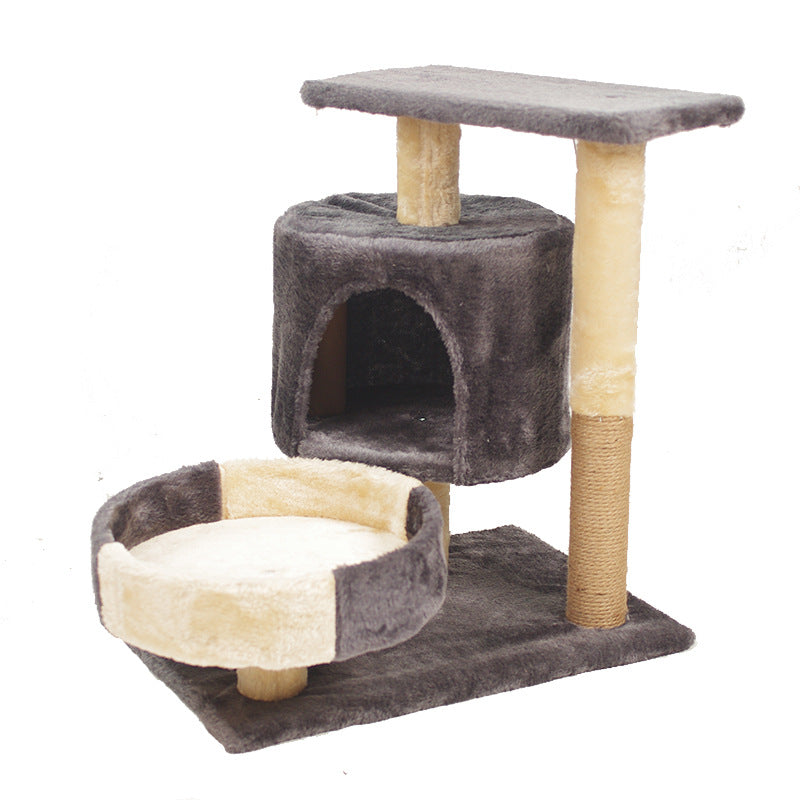 A Cat&#39;s Dream Paradise: Natural Solid Wood Cat Climbing Frame