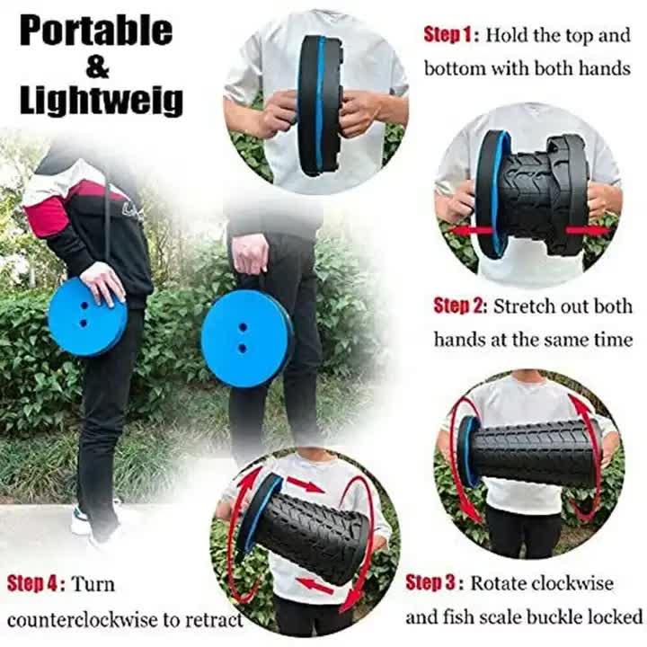 Portable Collapsible Telescopic Stool - Foldable, Lightweight, Adjustable, and Compact Camping Chair (Sky blue-Black)