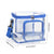 Clear PVC Shoulder Bag - Transparent Travel and Stadium-Approved Tote with Zipper(Blue)