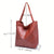 Vintage Genuine Leather Tote Bag - Stylish and Spacious Everyday Shoulder Bag  (darker brown)