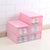 Stackable Transparent Shoe Storage Boxes with Heart-Shaped Handles (Set of 5) 31*20*12cm Pink