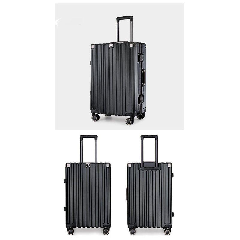 Aluminum Alloy Hard-Shell Suitcase with TSA Lock -20" Spinner Luggage in Black