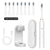 X-3 Sonic Electric Toothbrush in White, 8 Brush Heads, Travel Case, USB Charging, and Stand Included