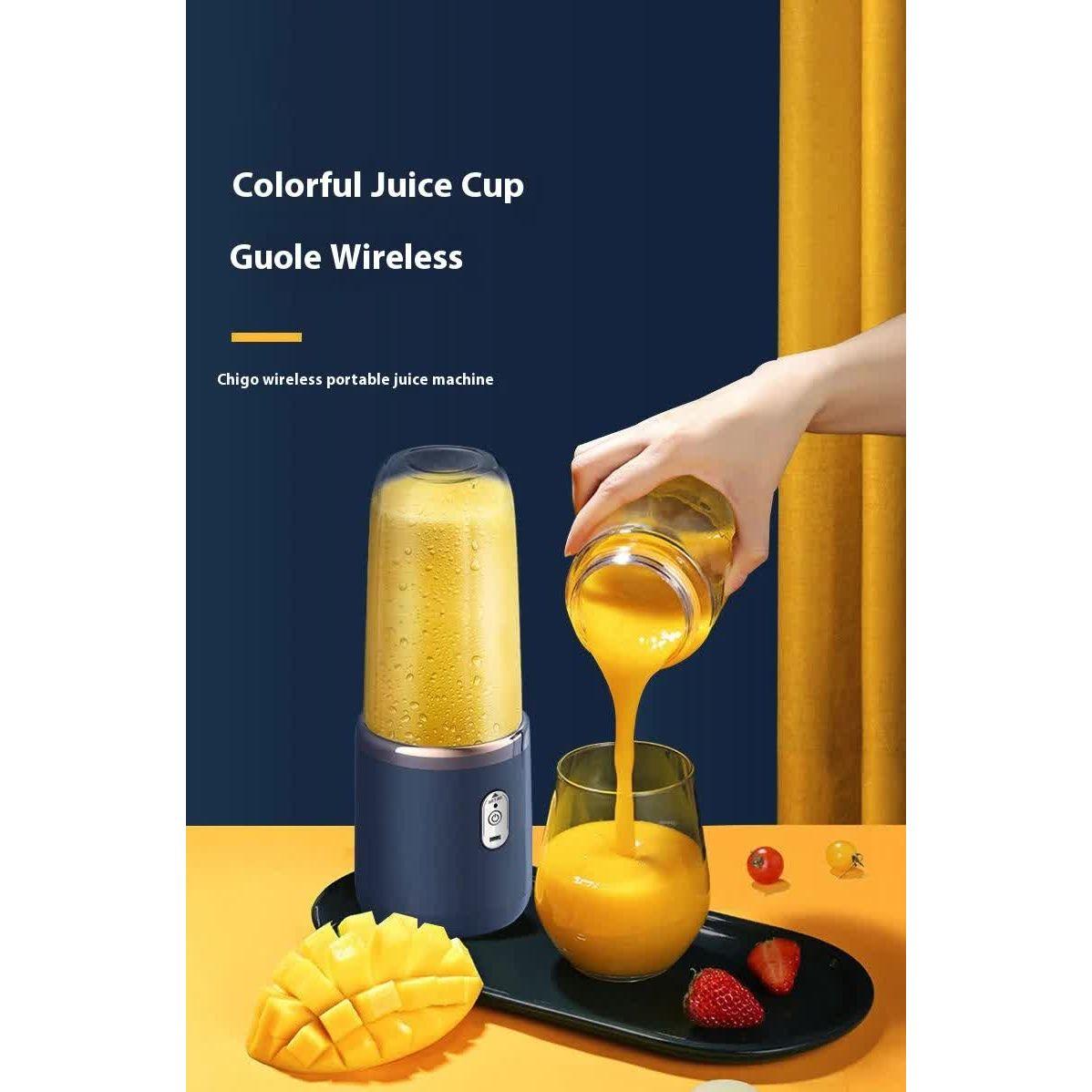 Portable High-Speed Blender with USB Rechargeable Battery - 2-in-1 Bottle and Cup Design, Compact and Powerful