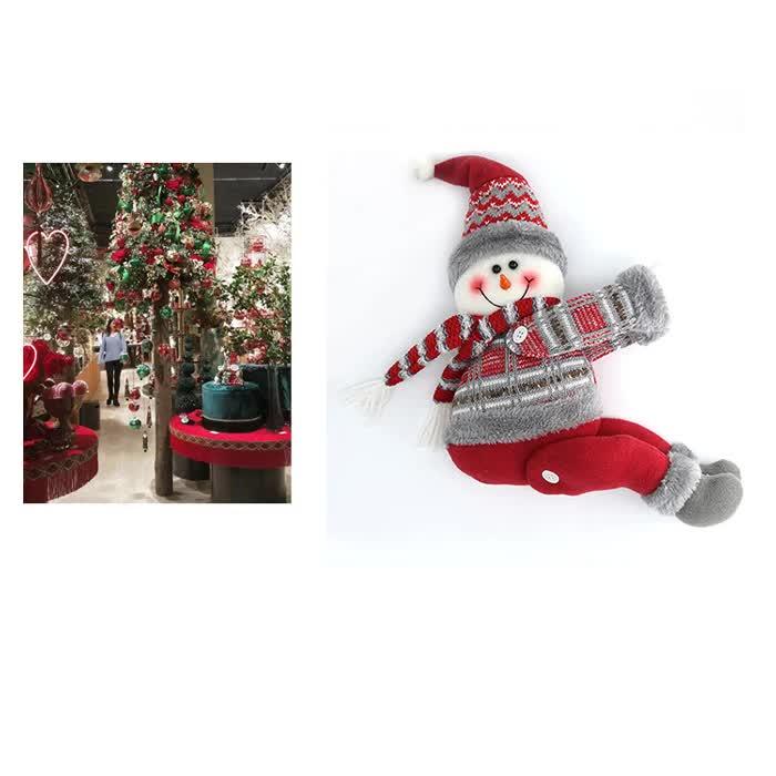 Snowman Curtain Tieback - Festive Plush Christmas Curtain Holder for Holiday Decor 22*44cm  2 PCS