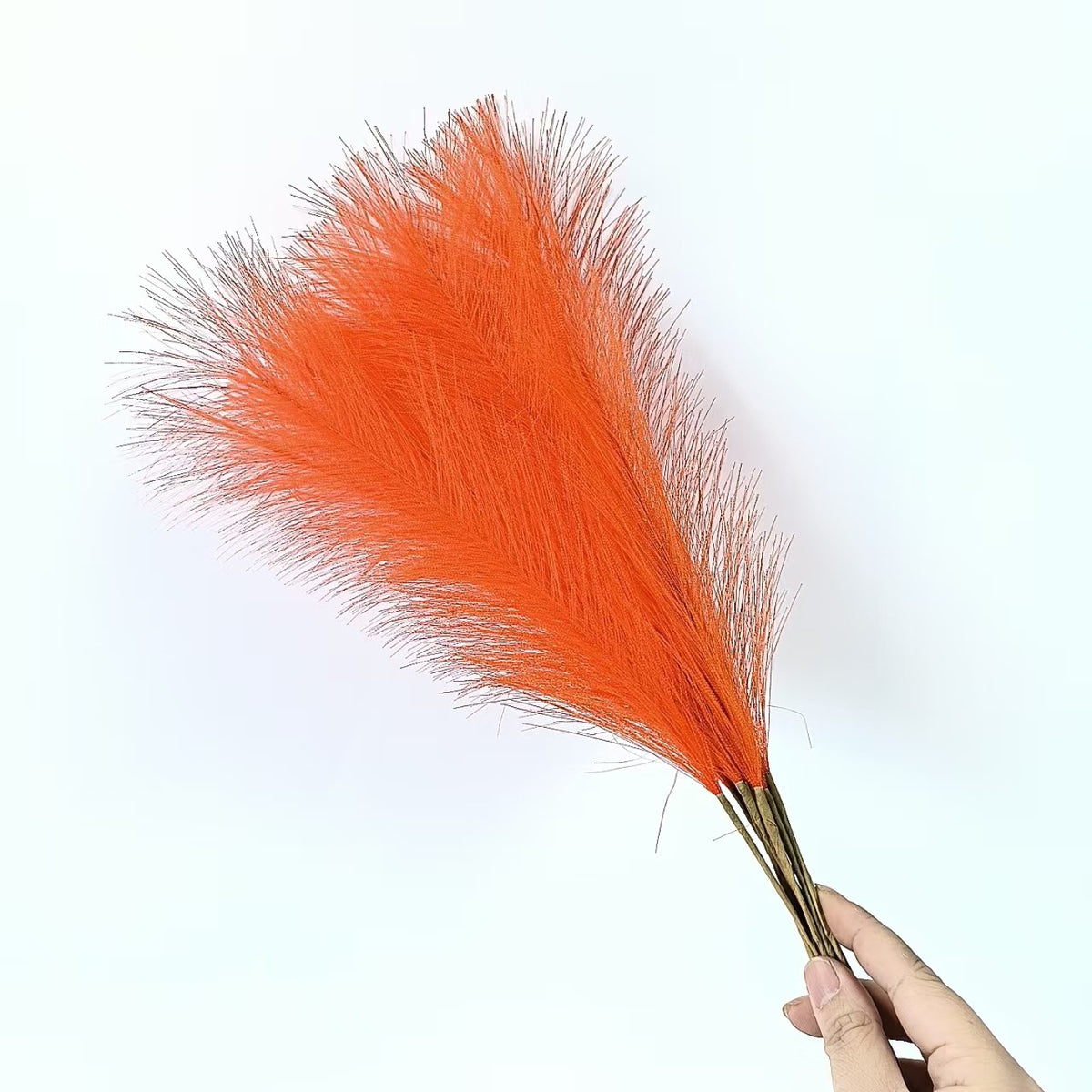 20 sticks Natural Orange Pampas Grass Bouquet-21.65&quot; Fluffy Dried Pampas for Home Decor and Events