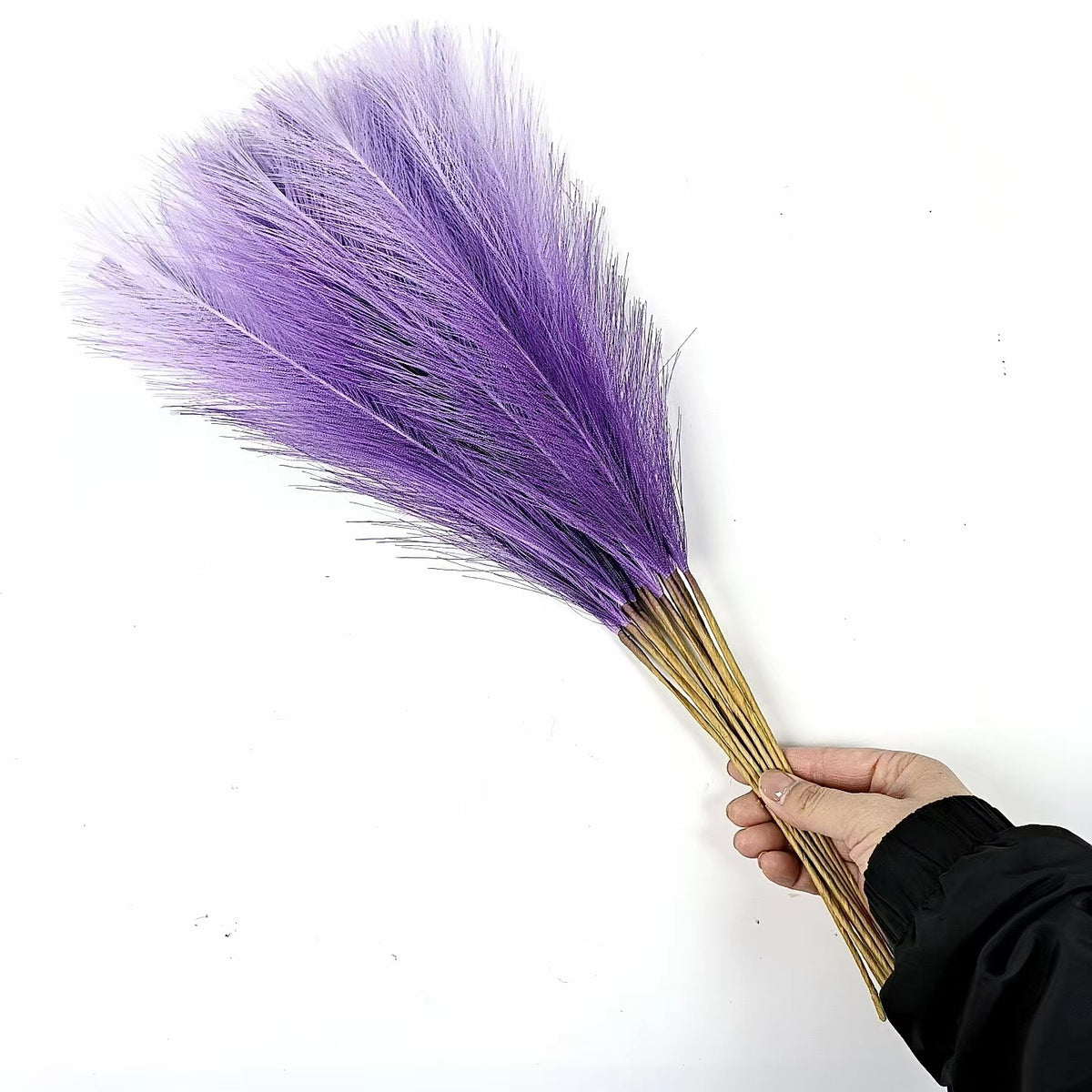 20 sticks Gradient purple Pampas Grass Bouquet-21.65&quot; Fluffy Dried Pampas for Home Decor and Events