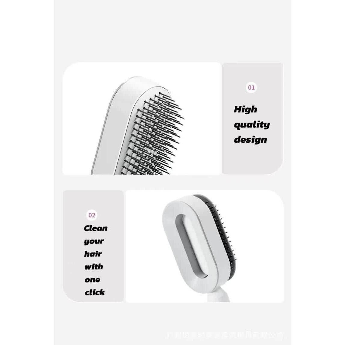 Self-Cleaning Hair Brush with One-Click Release | Massage Cushion Design, Anti-Frizz and Detangling Brush(red)