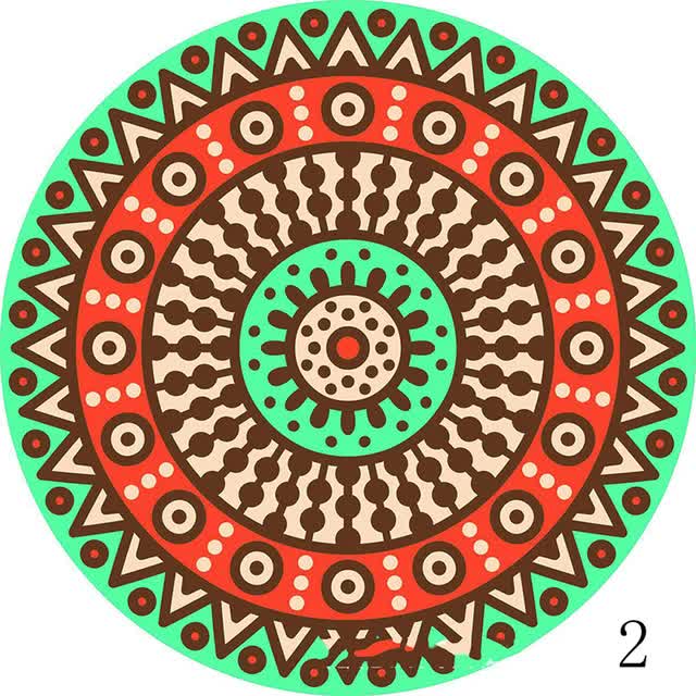 Set of 6 Mandala Ceramic Drink Coasters - Absorbent, Non-Slip Coasters for Coffee Table and Home Decor 10.4cm