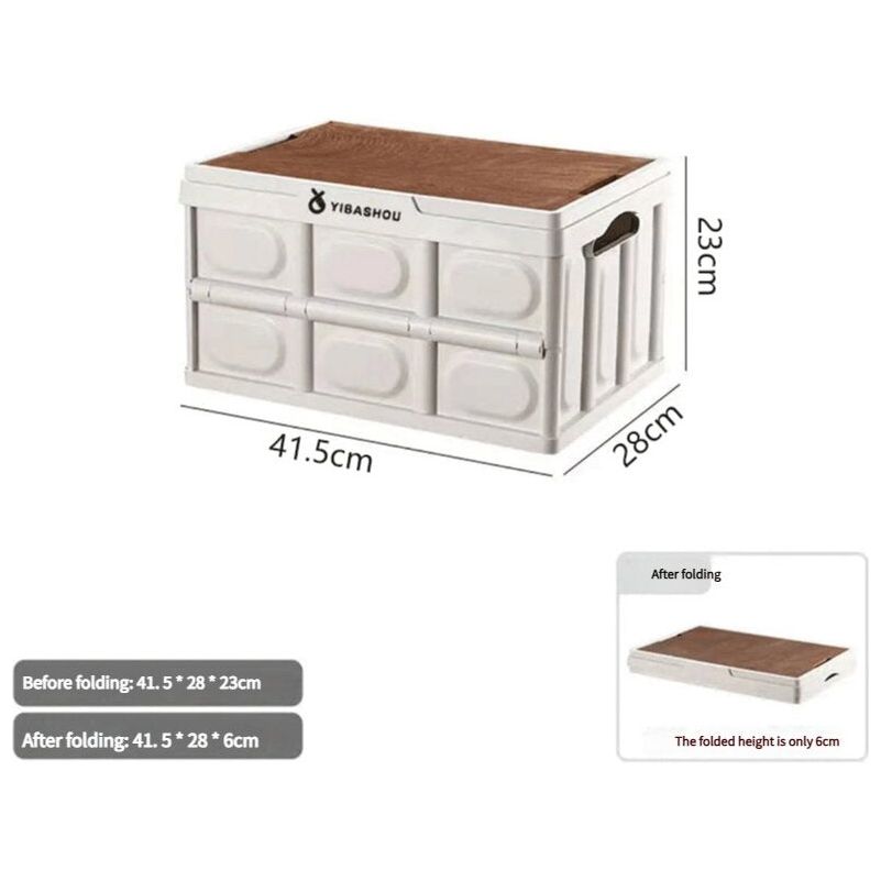 Collapsible White Outdoor Storage Box | Large Capacity, Foldable to 6cm, Durable Design