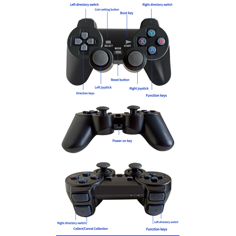 (M8 32G Built-in 10000+Games) 4K Wireless Retro HDMI Video Game Console with Dual Controllers - Supports Multiple Emulators