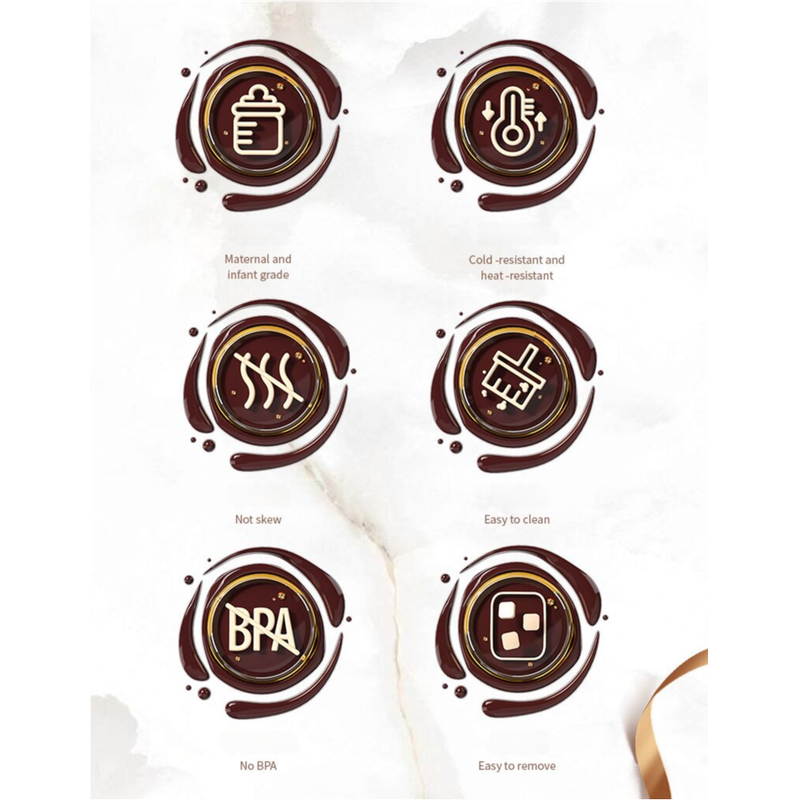 (5 PCS )YH913 Silicone Chocolate Bar Mold - BPA-Free, Heat-Resistant, Non-Stick Baking Tray, Measures 25.8 cm x 17 cm x 1.5 cm