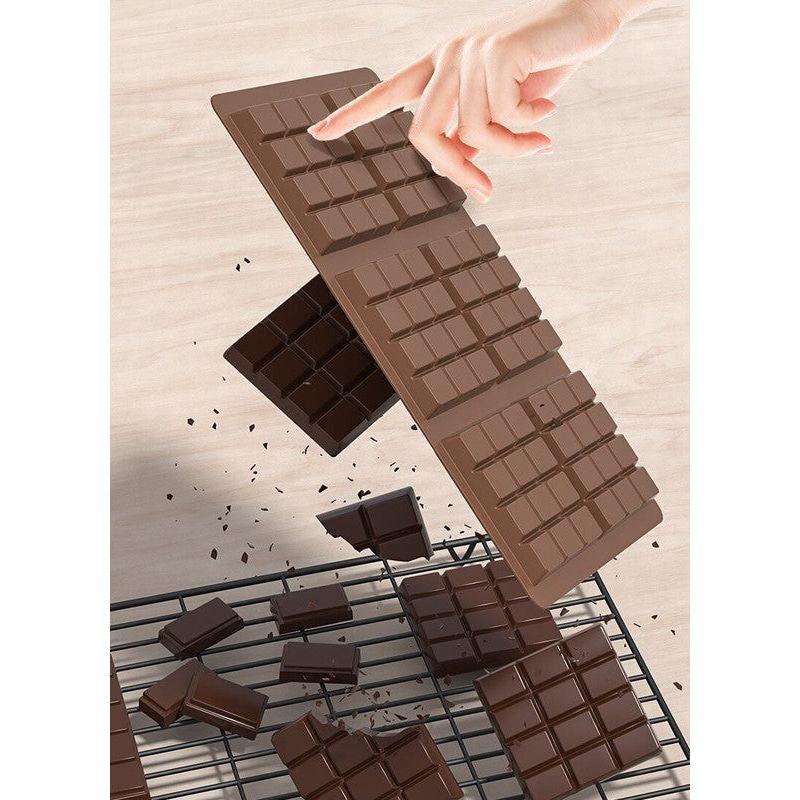 (5 PCS )YH917 Silicone Chocolate Bar Mold - BPA-Free, Heat-Resistant, Non-Stick Baking Tray, Measures 26 cm x 17 cm x 1.5 cm