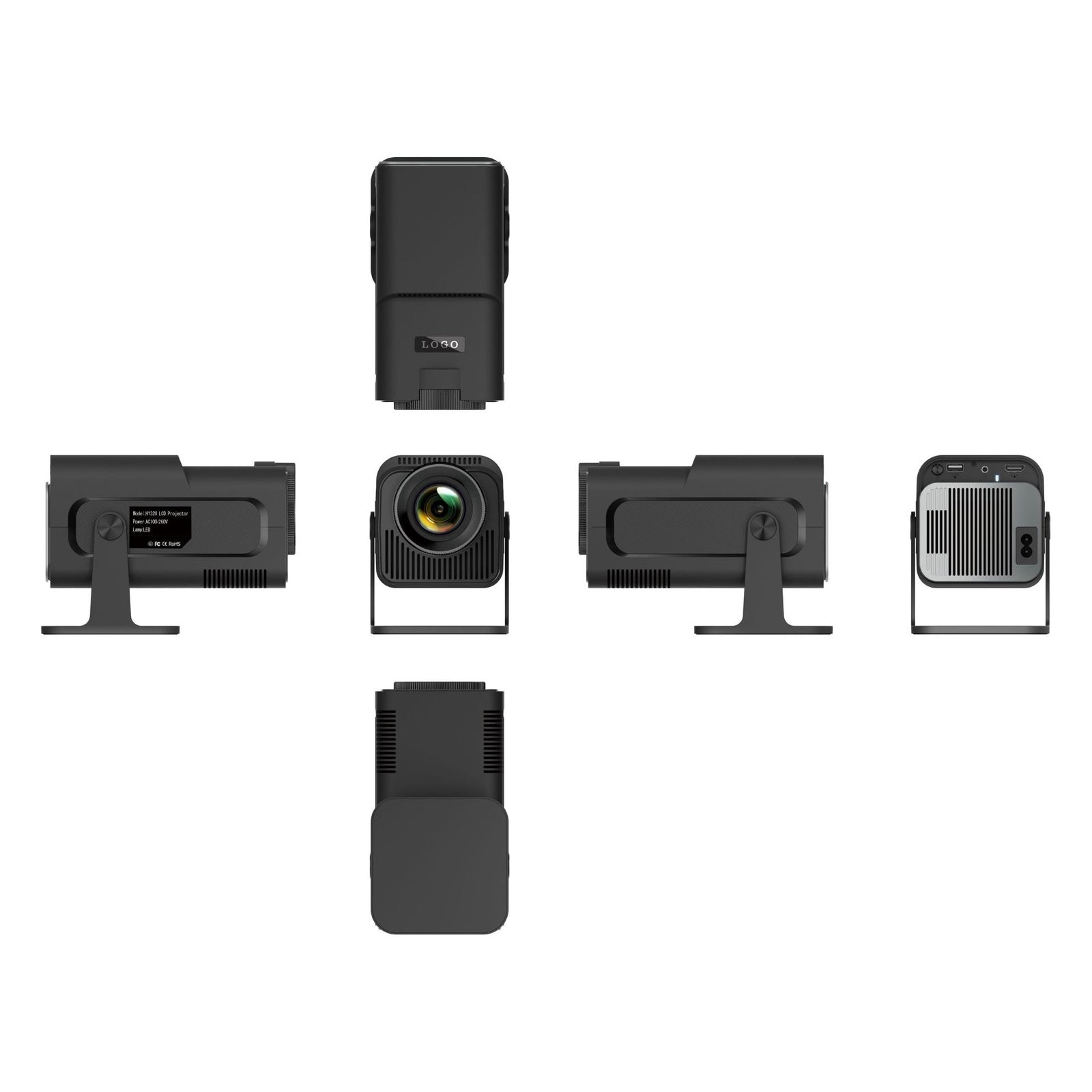 HY320 Android AOSP 4K Full HD Video Projector with Wi-Fi 6 & Auto Keystone Correction