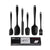 6-Piece Silicone Kitchen Utensil Set - Heat Resistant Baking Tools with Spatulas, Spoon, and Brush (Black)(2 set/12PCS)