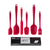 6-Piece Silicone Kitchen Utensil Set - Heat Resistant Baking Tools with Spatulas, Spoon, and Brush (Red)(2 set/12PCS)