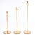 Minimalist Gold Metal Candle Holder Set - 3-Piece Romantic Candle Cup Set for Living Room Decor, Elegant Dinner Table Accent