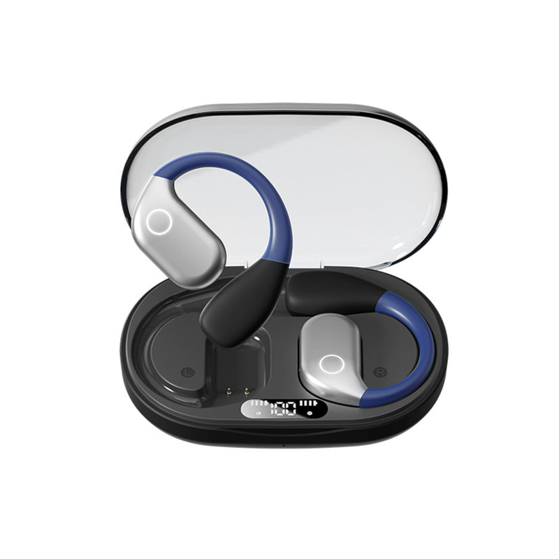 White M82 Transparent OWS Wireless Bluetooth Earphones - Clear Sound, Comfortable Over-Ear Fit