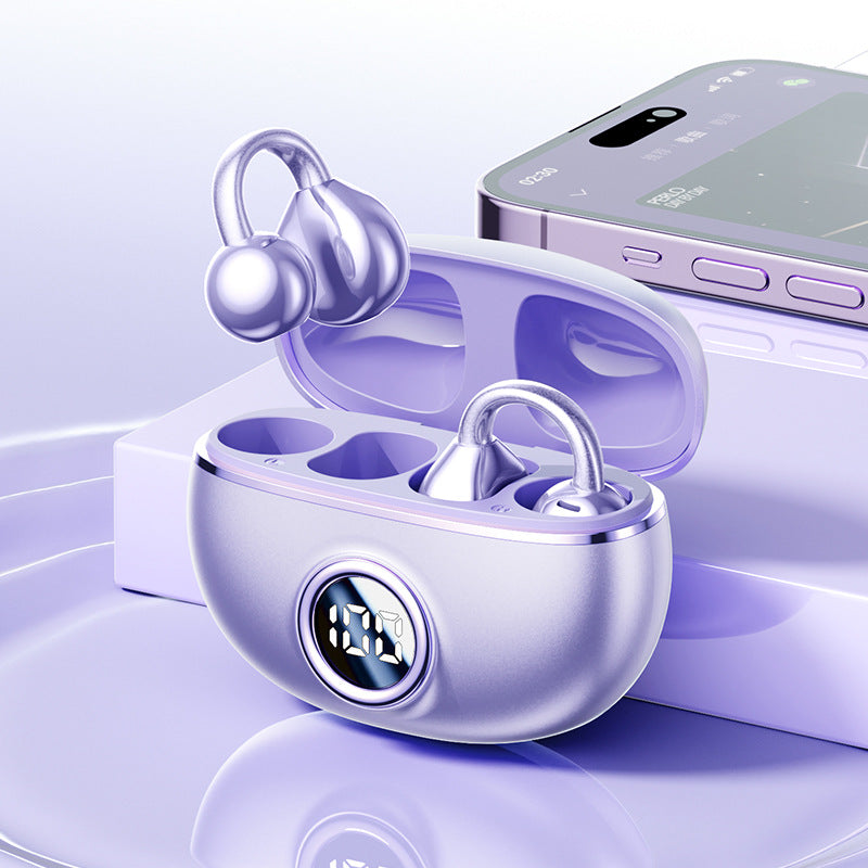 Purple M97 Spherical OWS Plated Over-Ear Bluetooth Earphones - Stylish Design, Superior Sound Quality, Comfortable Fit