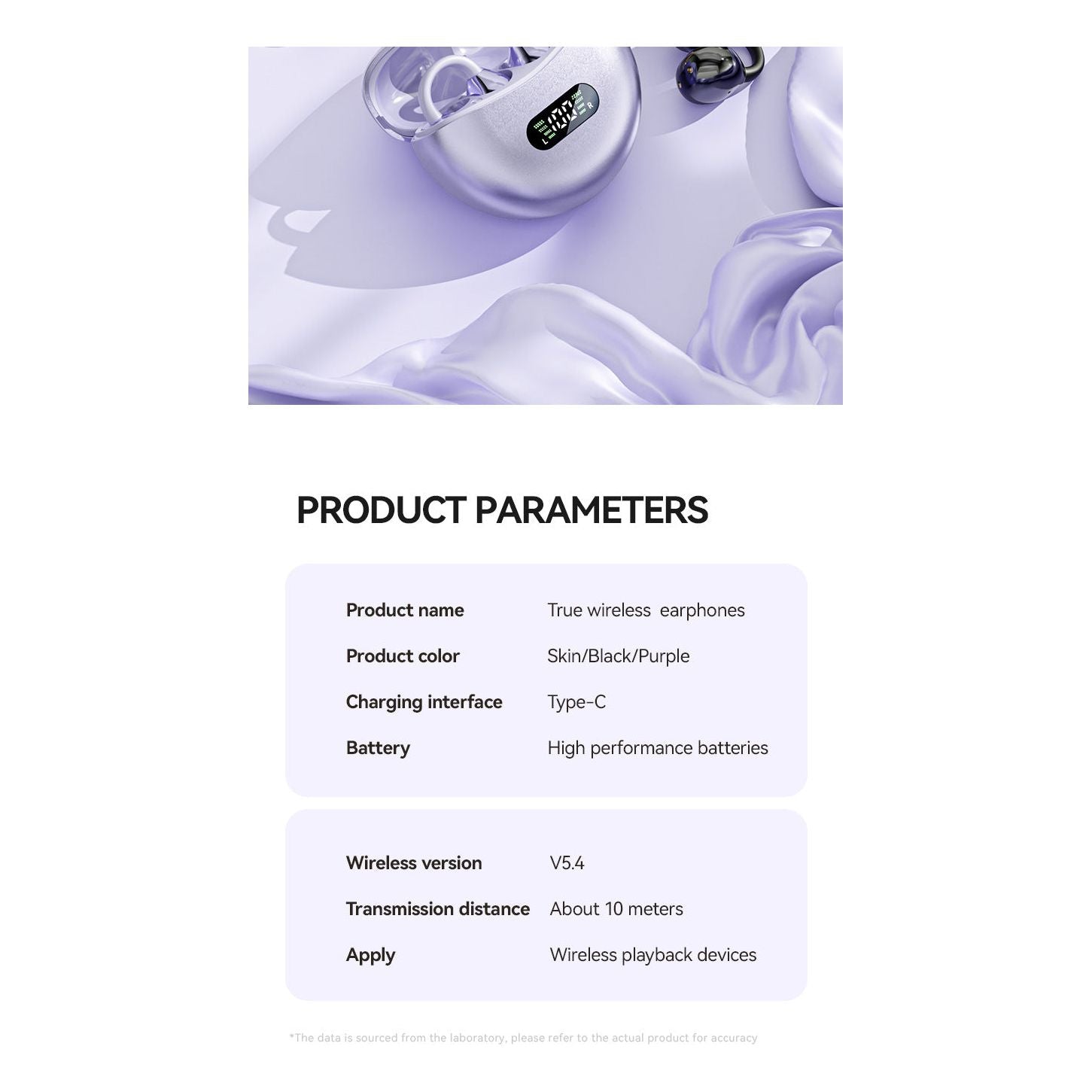 Purple M79 Spherical OWS Over-Ear Bluetooth Earphones - Wireless, Stylish Design, Superior Sound Quality