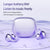 Purple M108 Spherical OWS Over-Ear Bluetooth Earphones - Stylish Design, Premium Sound, Wireless Convenience