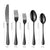 Silver 410 Stainless Steel Cutlery Set - Western Steak Knife, Fork & Spoon Set, 6 Set/30-Piece Dinnerware Set