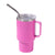 3oz Plum Sublimation Mini Car Cup - Stainless Steel Straw Beer Cup, Portable Insulated Whiskey Shot Glass, Perfect for On-the-Go Drinking