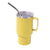 3oz Yellow Sublimation Mini Car Cup - Stainless Steel Straw Beer Cup, Portable Insulated Whiskey Shot Glass, Perfect for On-the-Go Drinking