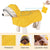 M Yellow Reflective Adjustable Pet Raincoat with Hood - Waterproof Dog Jacket, Adjustable Dog Poncho for Outdoor Protection