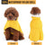 M Yellow Reflective Adjustable Pet Raincoat with Hood - Waterproof Dog Jacket, Adjustable Dog Poncho for Outdoor Protection