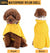 XL Yellow Reflective Adjustable Pet Raincoat with Hood - Waterproof Dog Jacket, Adjustable Dog Poncho for Outdoor Protection