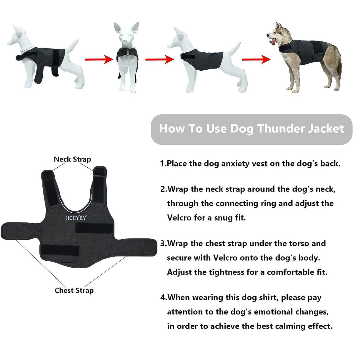 XS Dog Vest Jacket - Warm, Soft, and Comfortable Dog Coat for Winter, Calming and Insulating Dog Apparel