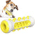 Yellow Dog Squeaky Toys For Aggressive Chewers, Tough Toothbrush Dog Chew Toy, Nearly Indestructible Rubber Toys For Pet Training, Teeth Cleaning, Playing And Chewing For Medium & Large Breeds