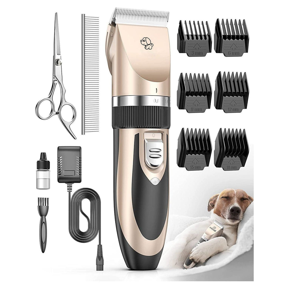Silent Pet Hair Clipper - Electric Grooming Clippers for Dogs &amp; Cats