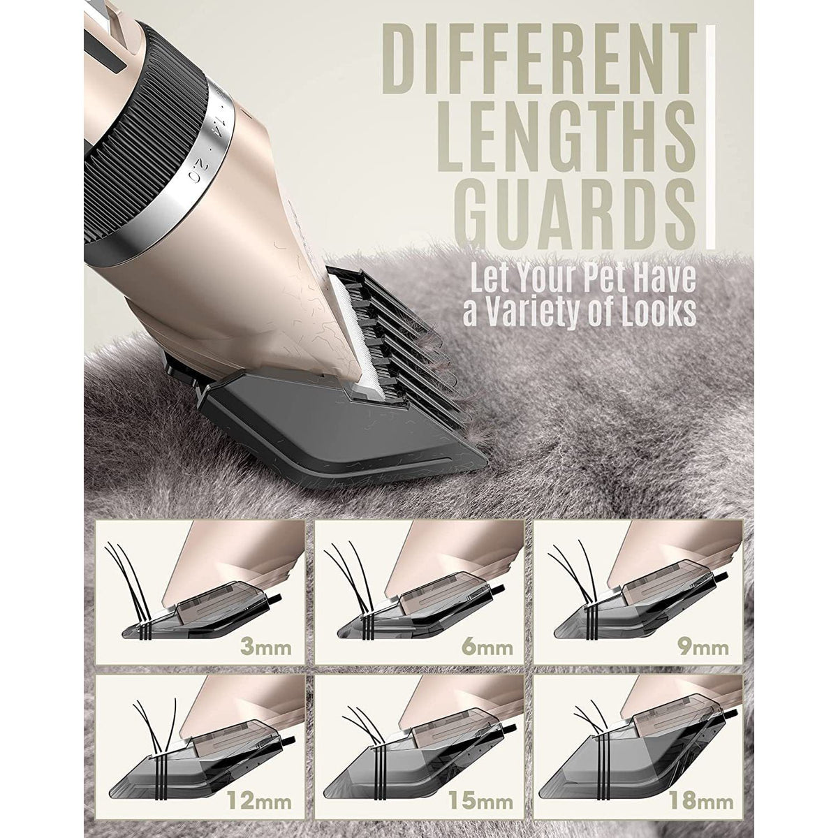 Silent Pet Hair Clipper - Electric Grooming Clippers for Dogs & Cats