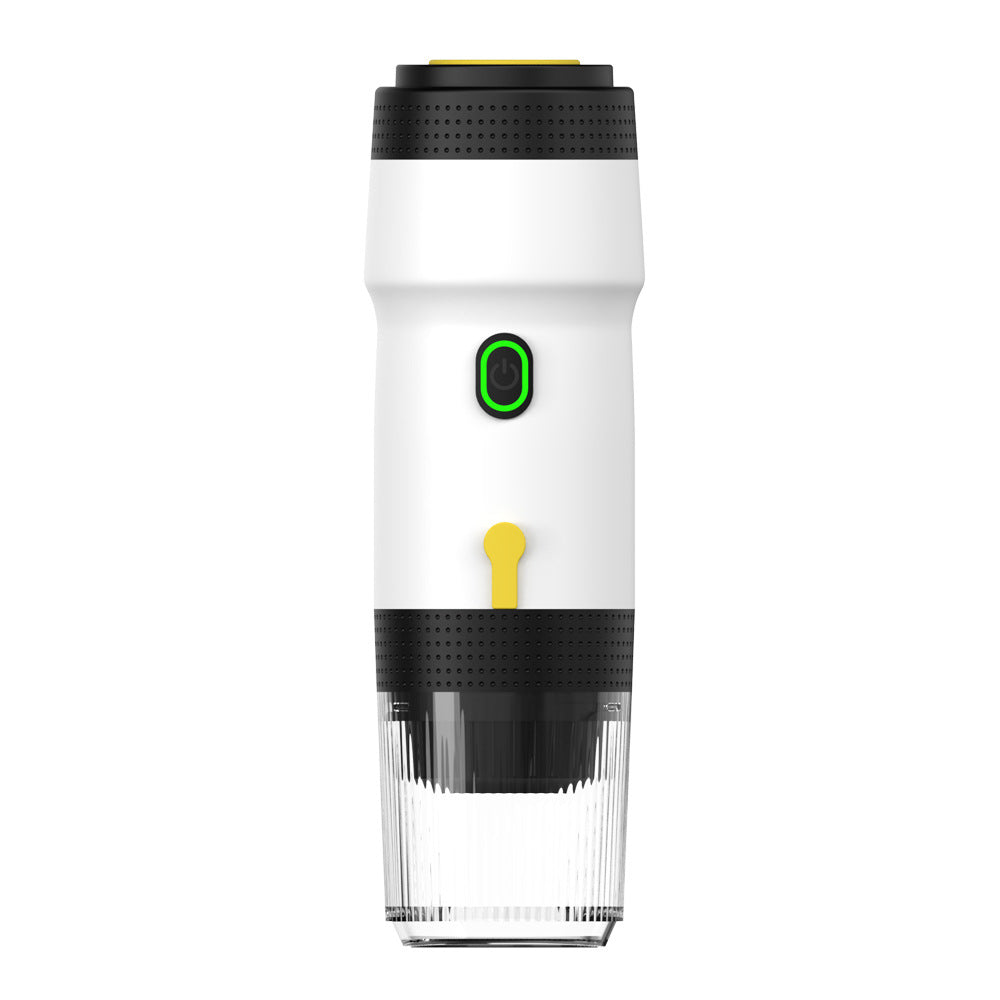 White Portable Fully Automatic Espresso Coffee Machine - Universal 3-in-1 Capsule, Coffee Powder &amp; Espresso Maker