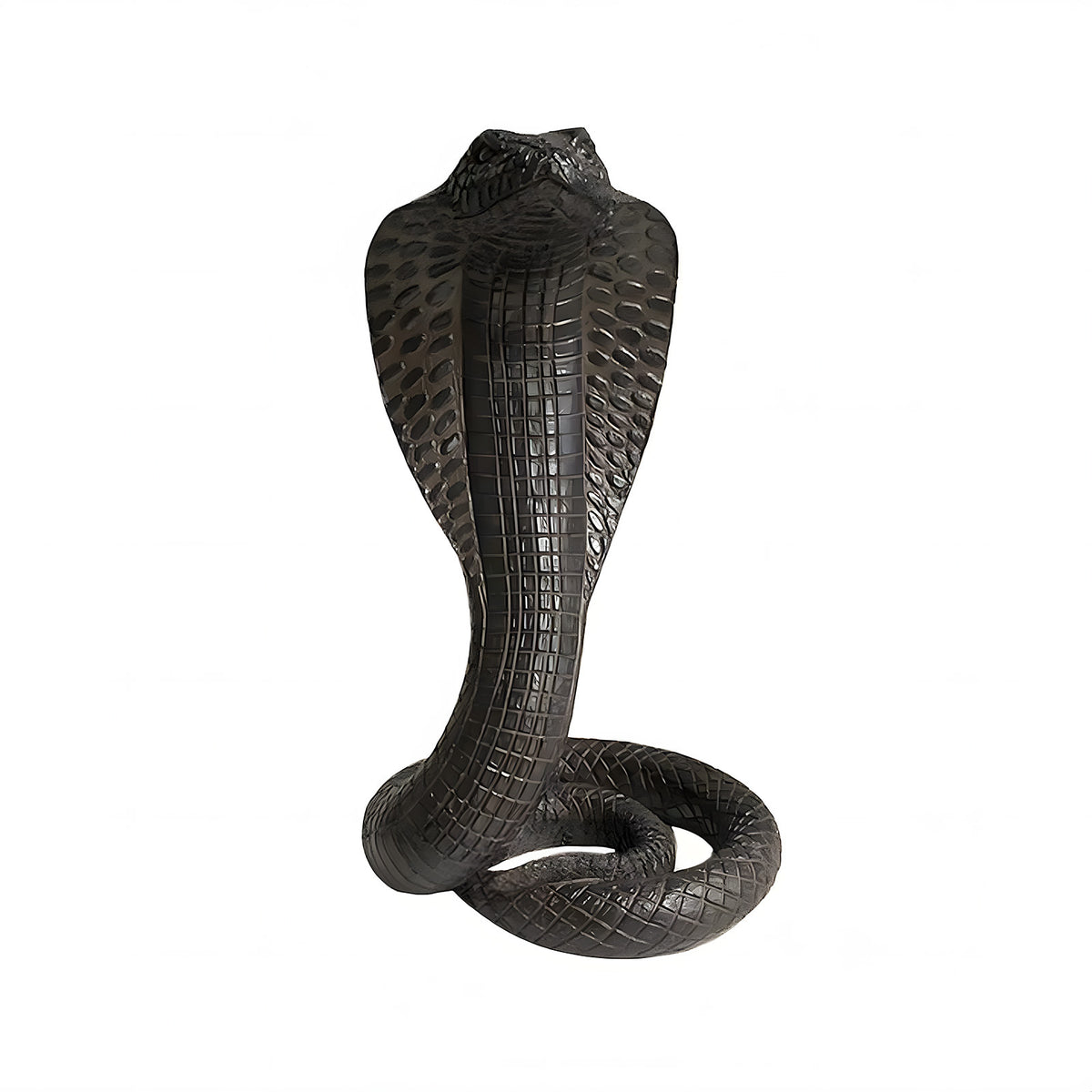 Black Decorative Resin Cobra Statue - Unique Animal Figurine for Home Decor &amp; Creative Gifts