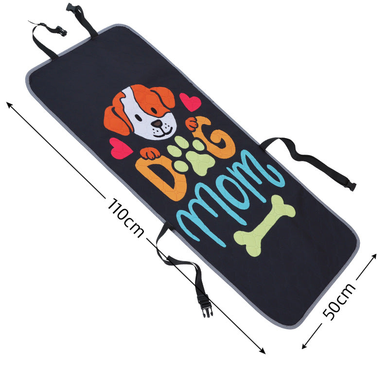 Black Dog Car Seat Cover - Waterproof &amp; Scratch-Resistant Pet Seat Protector