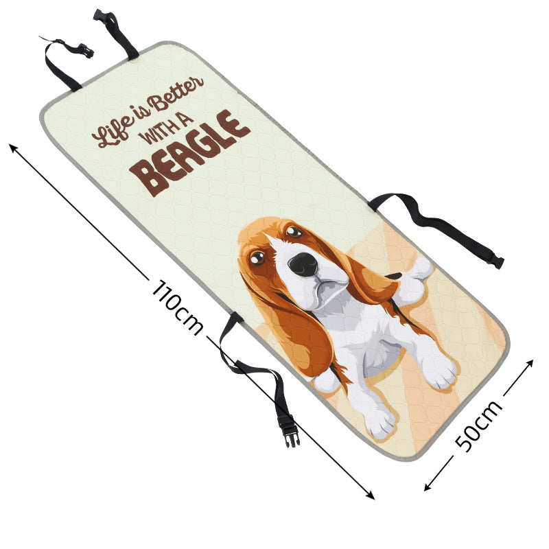 Beige Dog Car Seat Cover - Waterproof &amp; Scratch-Resistant Pet Seat Protector